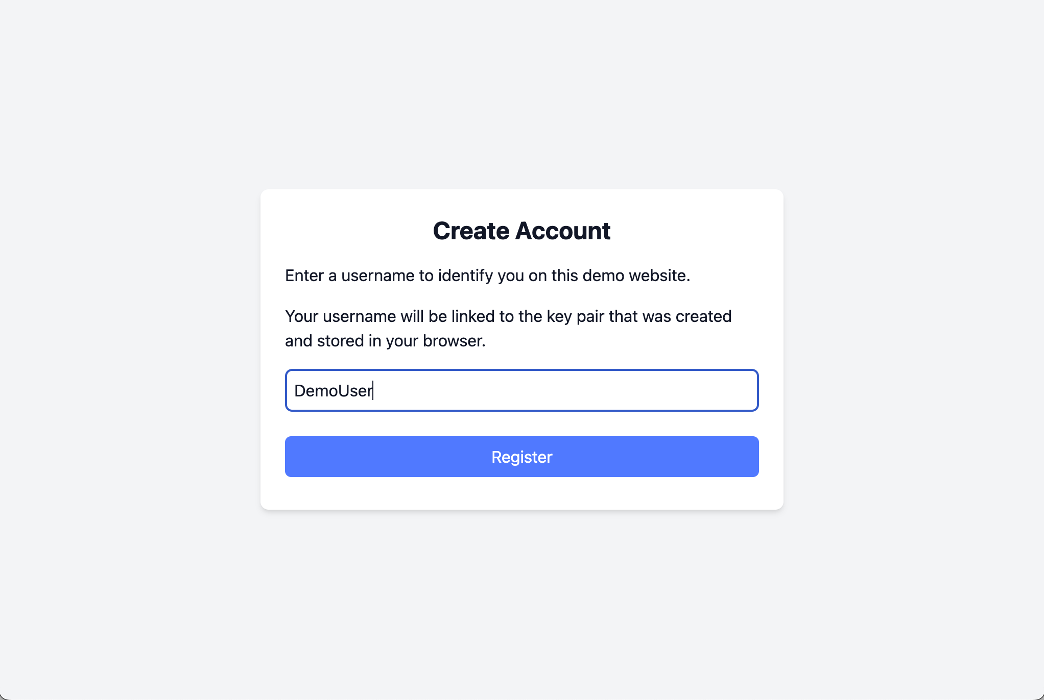 Enter a username to get started